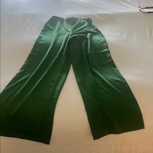 Express Green Wide Leg High Waist Pants